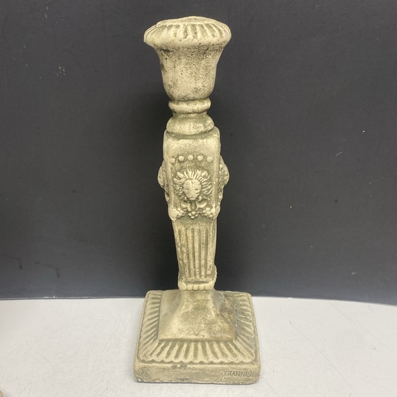 Giannini Plaster Molded Lion Candle Sticks Set of Two - Picture 8 of 16